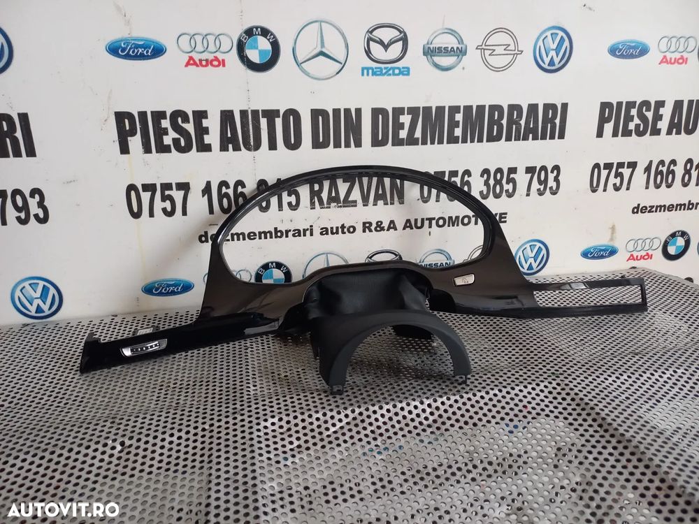 Ornament Rama Ceasuri Bord Negru Lucios Audi A8 4H D4 An 2010-2011-2012-2013-2014-2015-2016-2017 Vo - 6