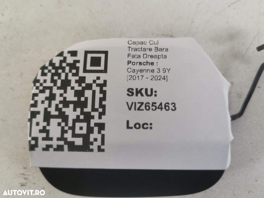 Capac Cui Tractare Bara Fata Dreapta Porsche  Cayenne 3 9Y 2017 2018 2 - 4