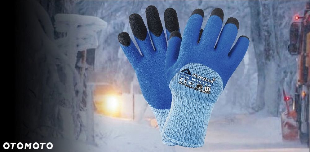 Rękawice Robocze Rękawiczki Ocieplane Zimowe BHP Piankowe Latex 9-XL 12Par - 11