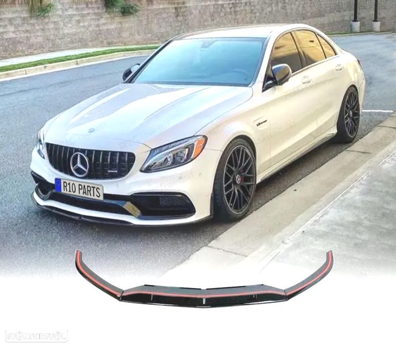 SPOILER LIP FRONTAL MERCEDES W205 SW 14-18 LOOK AMG C63 - 1