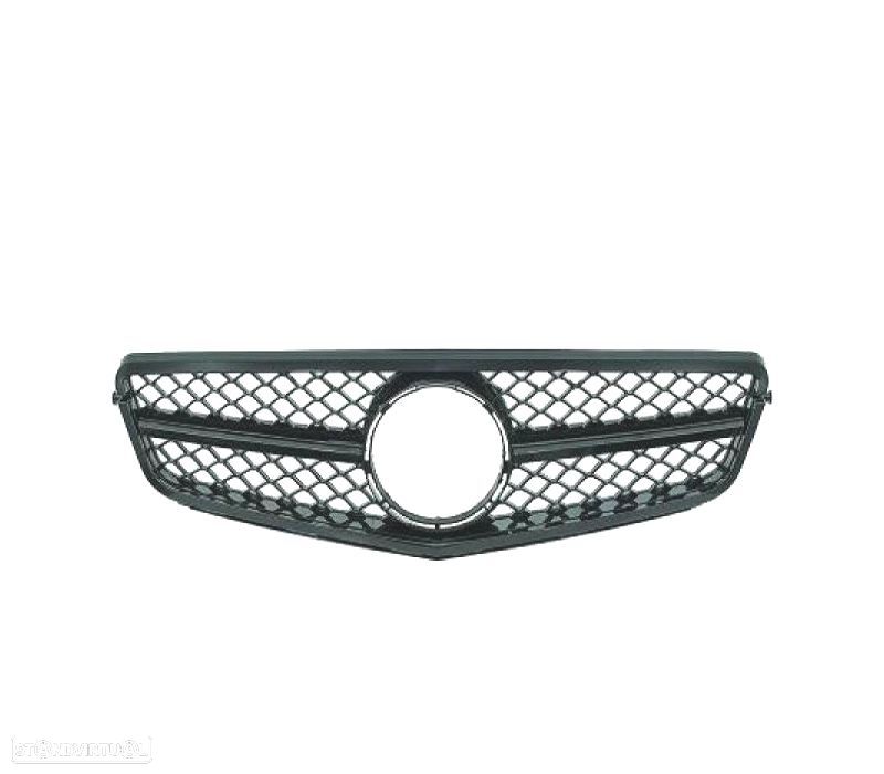 GRELHA FRONTAL MERCEDES W204 11-14 PRETO BRILHANTE LOOK AMG C63 - 3