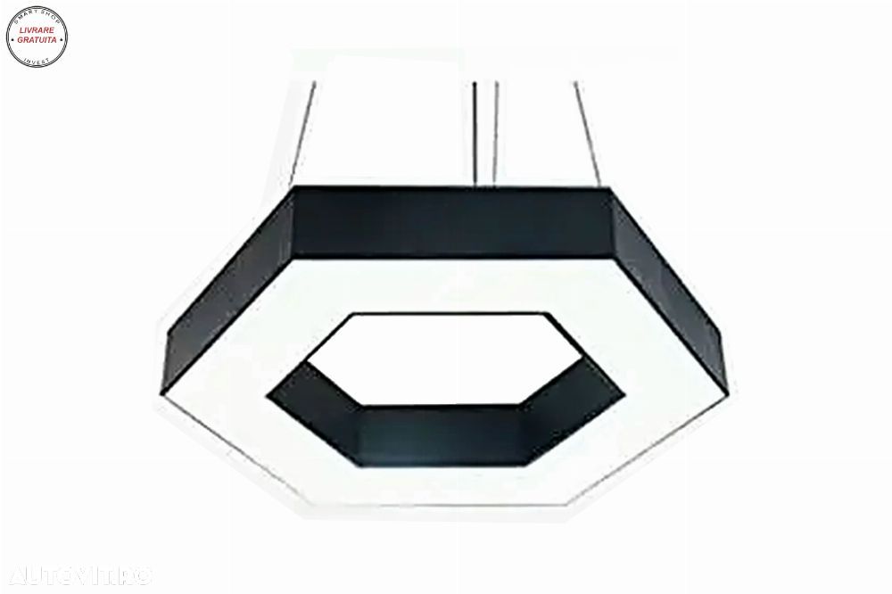 Candelabru Sistem de Iluminare Plafon Hexagon HoneyComb 6500K Diametru 60cm- livrare gratuita - 2
