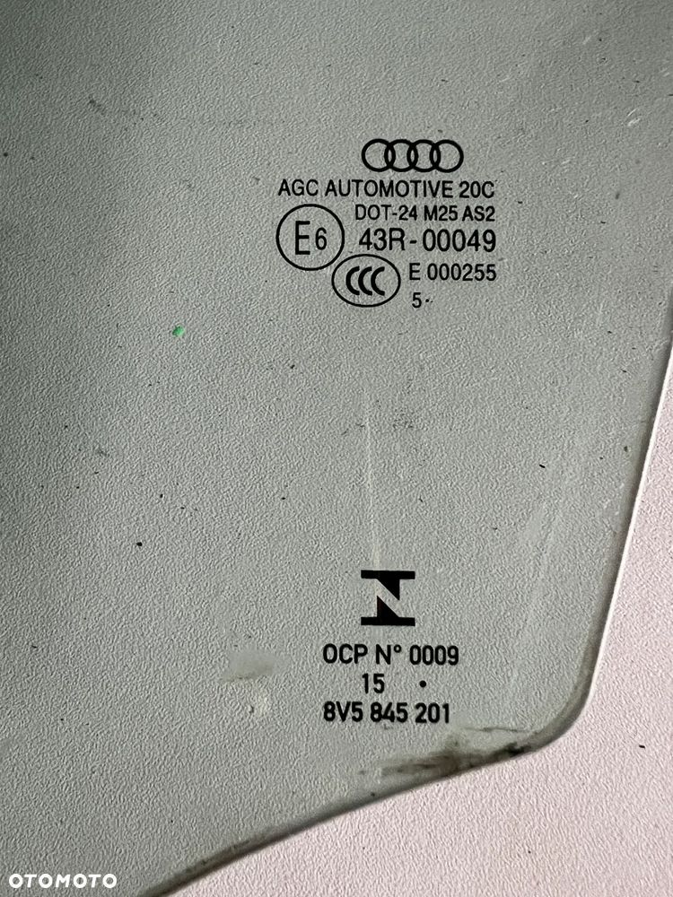 Audi A3 S3 8V Sedan Szyba Drzwi Przód LEWA 8v5845201 2015R 2013R - 2