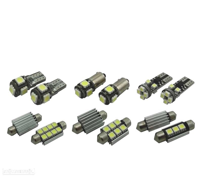 KIT COMPLETO DE 10 LAMPADAS LED INTERIOR PARA RENAULT MEGANE II 2 MK2 COUPE 03-08 - 1