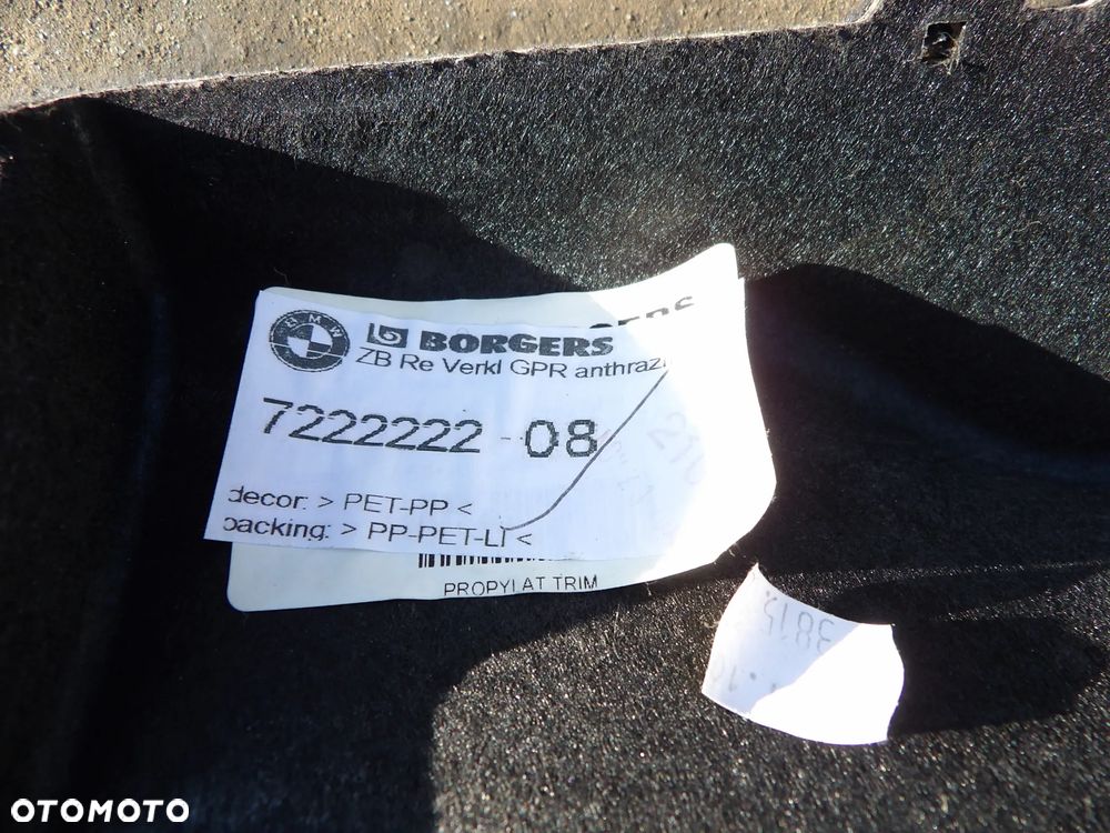BMW - F25,X3 - BOCZEK BAGAŻNIKA - TAPICEROWANY - PRAWY/LEWY - CENA ZA 1 SZT - 7222222  7222221 - 2