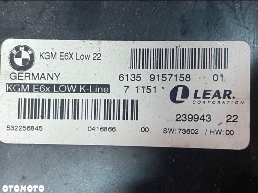 9157158 Moduł komfortu bmw 5 e60 e61 Lift lci - 2