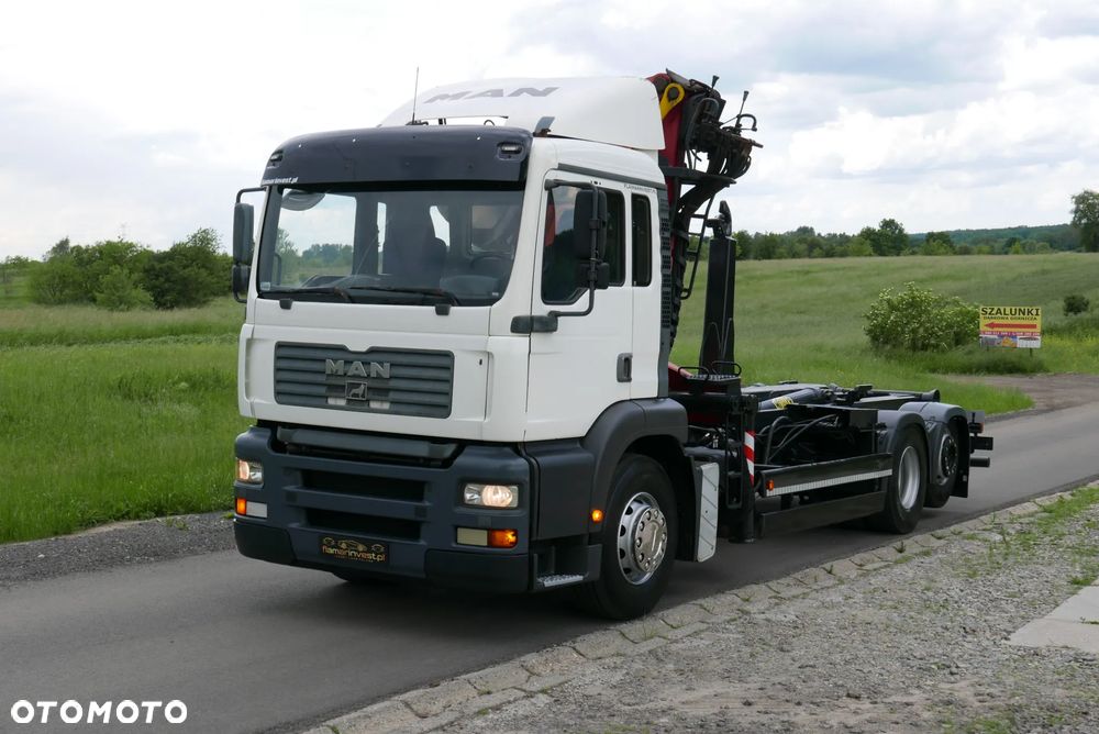 MAN MAN TGA 26.410 PALFINGER EPSILON MEILLER HAKOWIEC Z HDS Z DŹWIGIEM DO ZŁOMU KONTENERÓW ODPADÓW RECYKLINGU ODPADÓW - 2