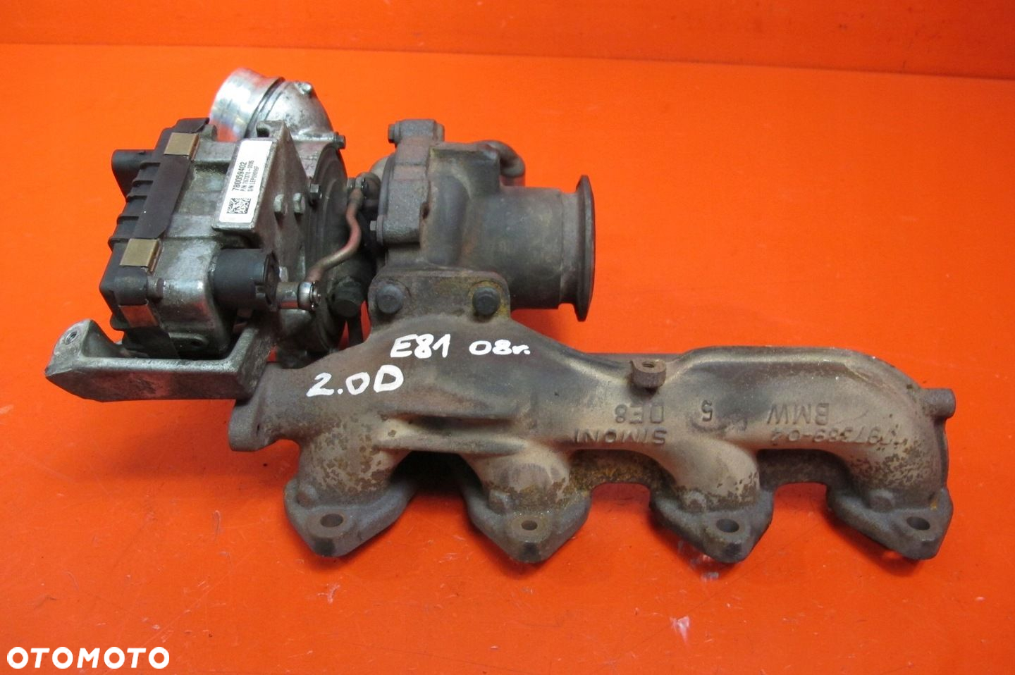 BMW 1 I E81 2.0 D N47D20A E87 E90 TURBOSPRĘŻARKA NASTAWNIK 7900594 GT1749V - 2