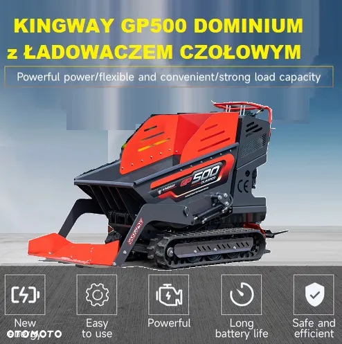 Kingway GP500 Dumper Wozidło taczka Miniwywrotka 500kg na GĄSIENICACH - 10