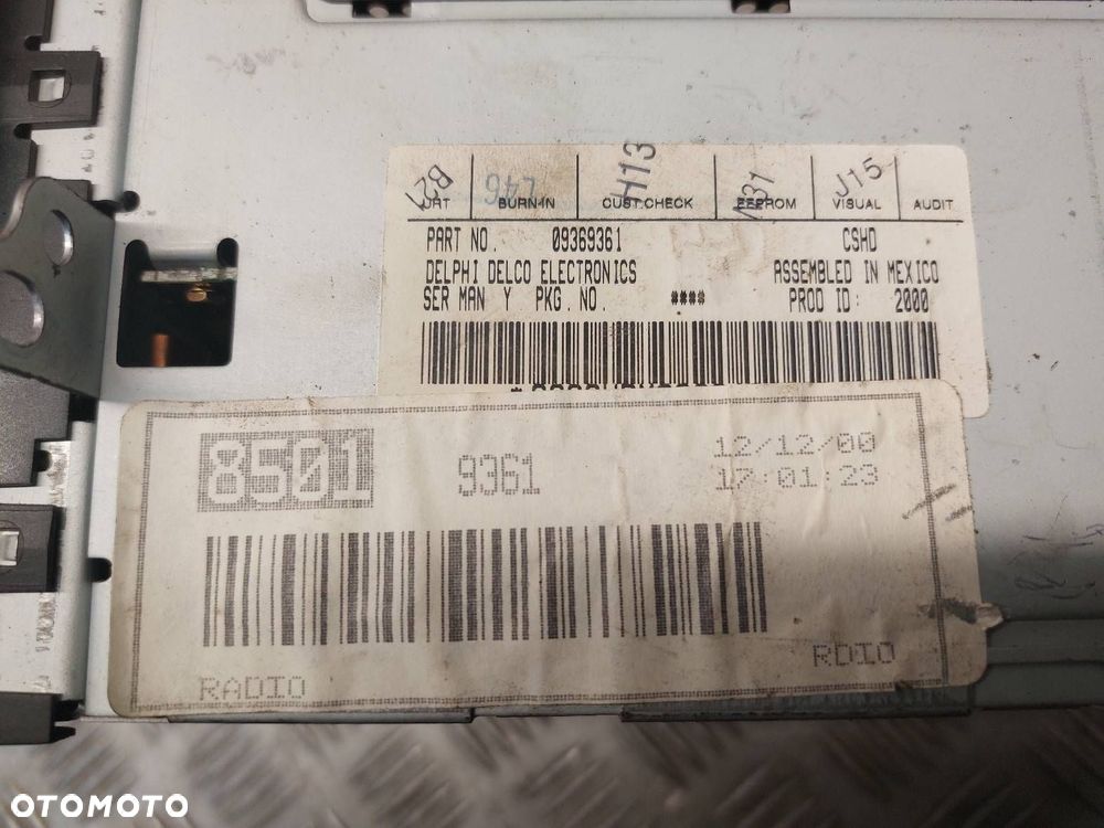 RADIO ODTWARZACZ  CHEVROLET VENTURE I 09369361 - 2