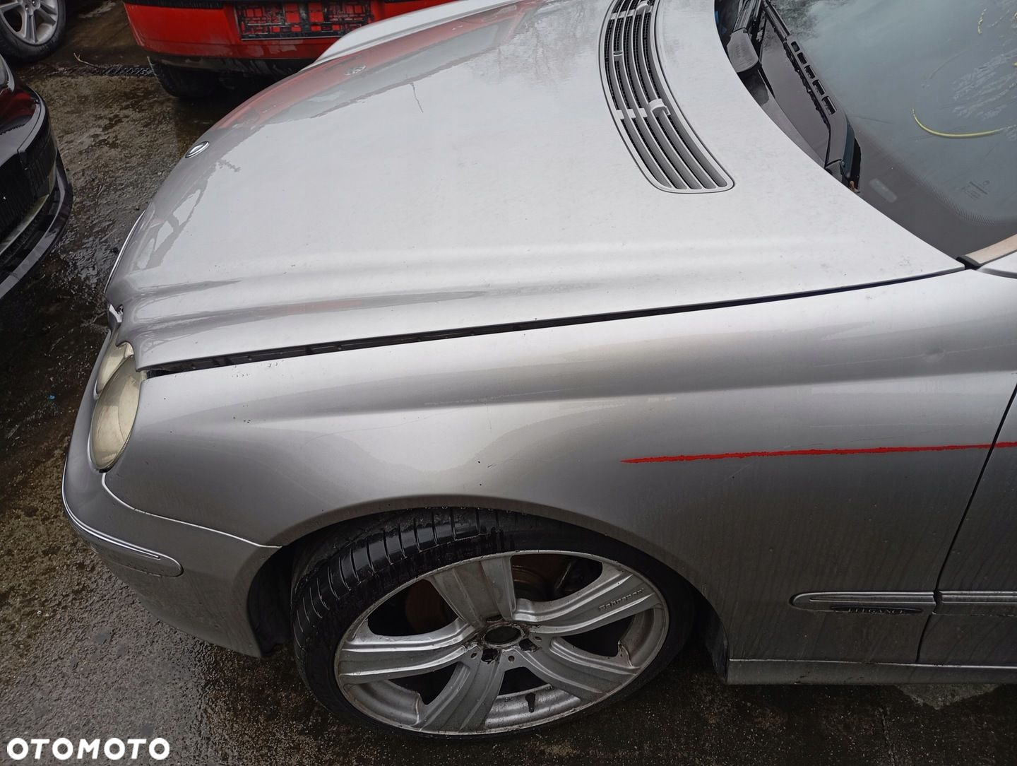 MERCEDES CLK C209 W209 A209 PRZÓD ZDERZAK BŁOTNIK MASKA LAMPA SREBRNY 723 - 8