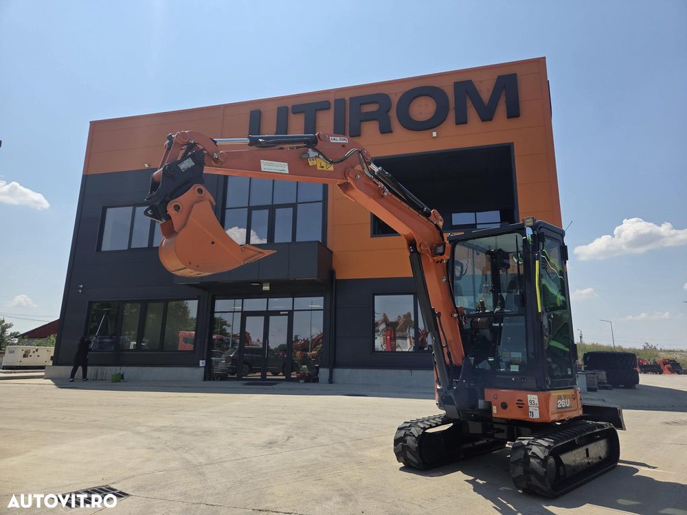 Hitachi ZX26U-6, 2,7tone, 2025, 995h, CUPLA RAPIDA HIDRAULICA+3 CUPE NOI, inst picon pe brate, senile cauciuc 90% ok, latime 1,5m, adancime sapare 3m, ridica 1,7tone, posibilitate leasing 4 ani, CA NOU-PROMOTIE 31.900 EUR+Tva - 9