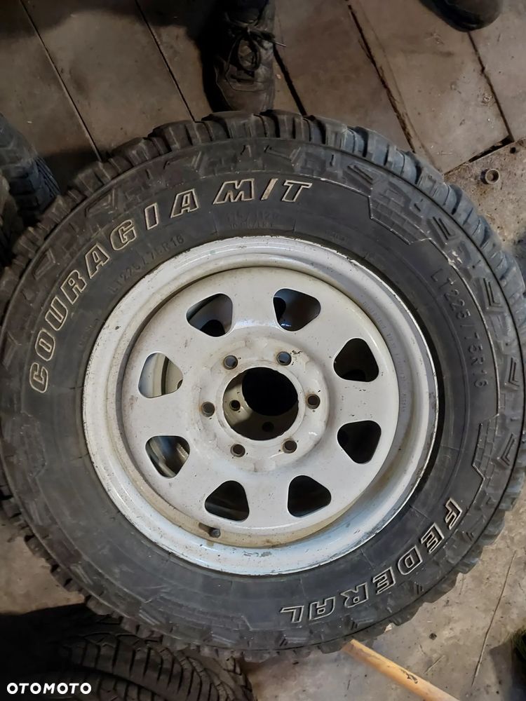 Koła felgi z oponami R 16 cali 6x139,7 opony Federal Couragia M/T LT 225/75 felgi stalowe Toyota Land Cruiser Hilux Opel Frontera Mitsubishi Pajero Nissan Patrol Lexus GX JEEP Isuzu Huindai Galloper Hummer GMC Chevrolet - 1