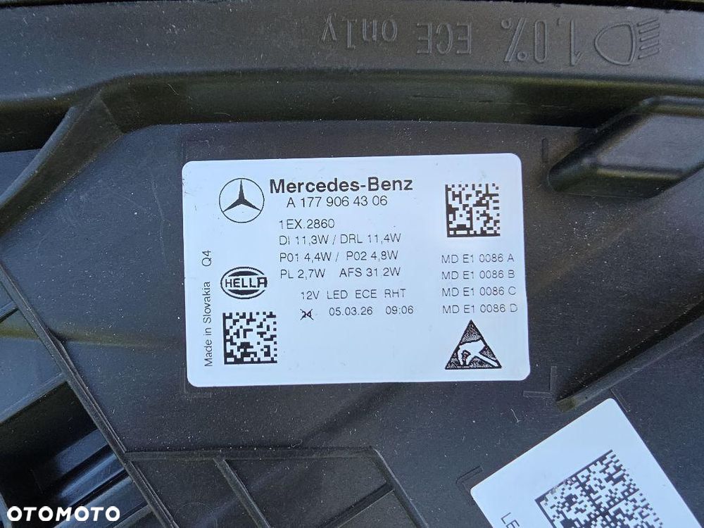MERCEDES A KLASA 177 LIFT Lampa lewa przód Full Led Performance A1779064306 - 9