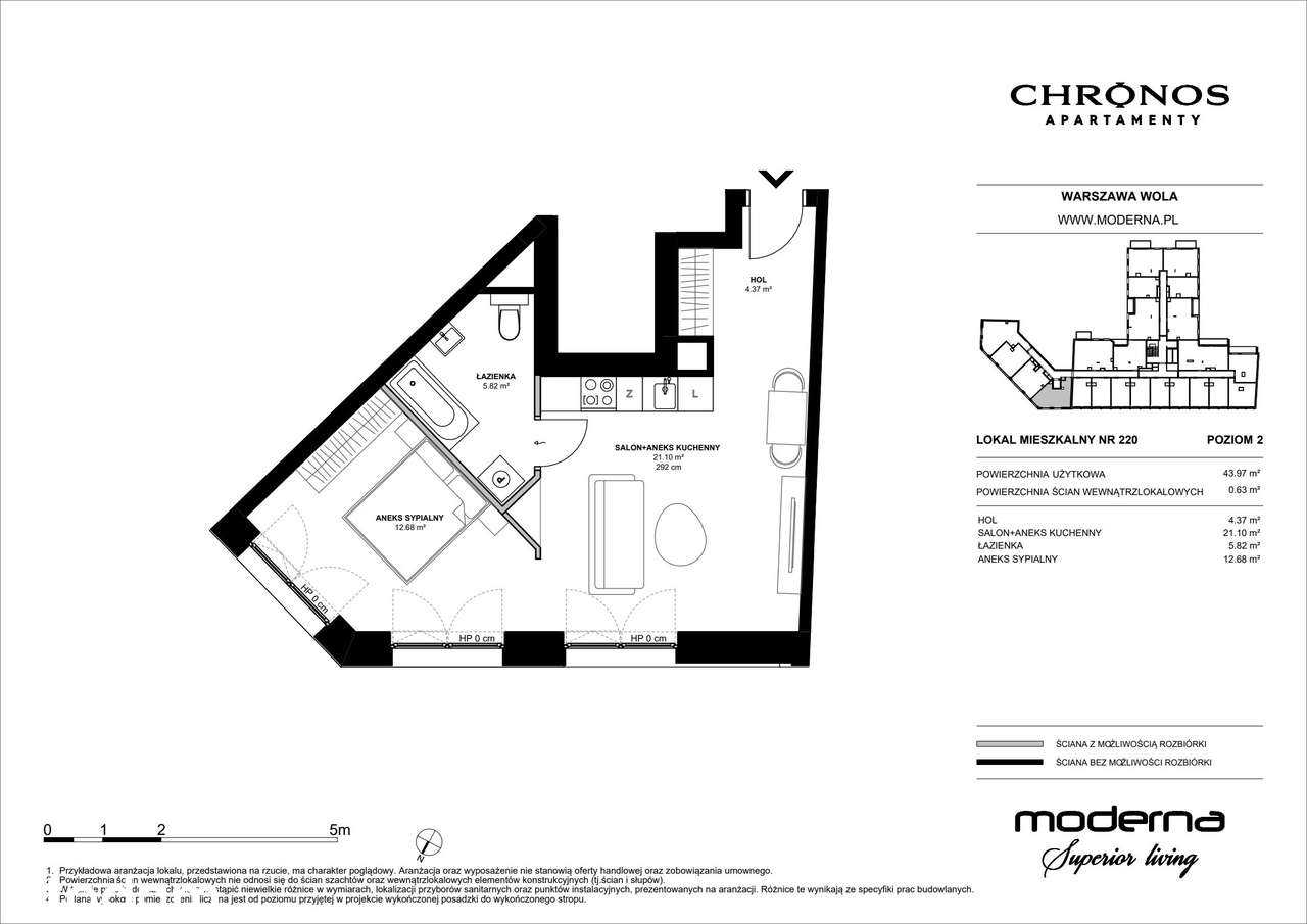 2-pokojowy apartament 43m2 Bez Pośredników - Pełny obrazek: 2/23