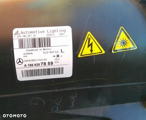 MERCEDES ML W166 166 LEWA PRZEDNIA LAMPA BI XENON ILS LED ORYG. A1668207859 - 16