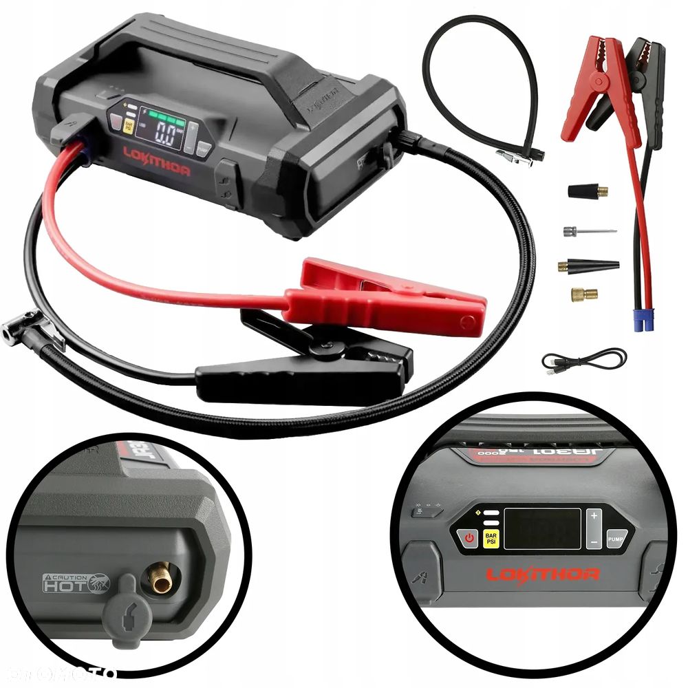 Jump Starter Lokithor JA301 BOOSTER HD 12V 1000A Kompresor Powerbank LED - Warszawa - 2