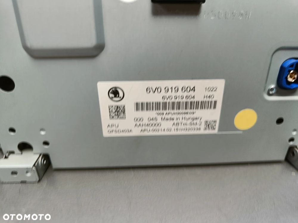 Radio Skoda Fabia 3 III Wyświetlacz Jednostka Czytnik 5Q0035820 6V0919604 - 11