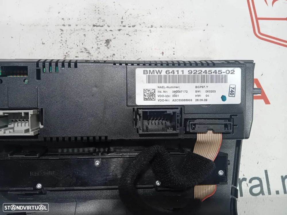 Comando Sofagem Climatronic BMW Série 1 E81 E87 6411922454502 Original - 4
