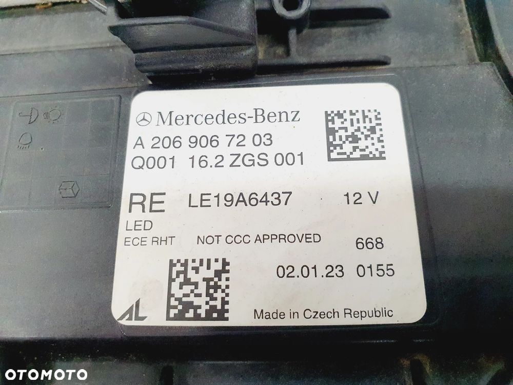 MERCEDES C KLASA W206 LED HIGH PERFORMANCE LAMPA PRAWA PRZÓD A2069067203 - 8