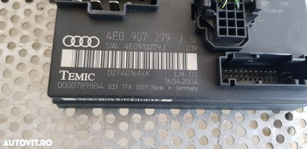 Calculator Modul Confort Audi A8 An 2004-2008 Cod 4E0907279J - 2