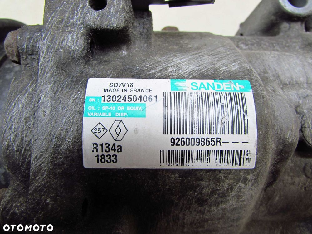 NISSAN QASHQAI J10 1.5 DCI SPREZARKA KOMPRESOR KLIMATYZACJI 926009865R SANDEN 1833 - 7