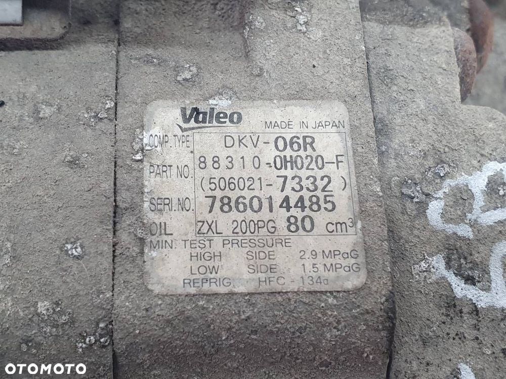 SPRĘŻARKA KLIMATYZACJI 88310-0H020-F 786014485 1.4 HDI CITROEN C1 I 107 - 2