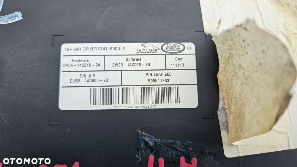 Jaguar XJ 351 2010-2015 Sterownik fotela lewego Moduł fotela przód lewy EW93-14D600-BD - 2