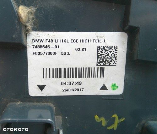BMW X1 F48 LEWA TYLNA LAMPA LED ORYGINAŁ EUROPA 7488545-01 - 12