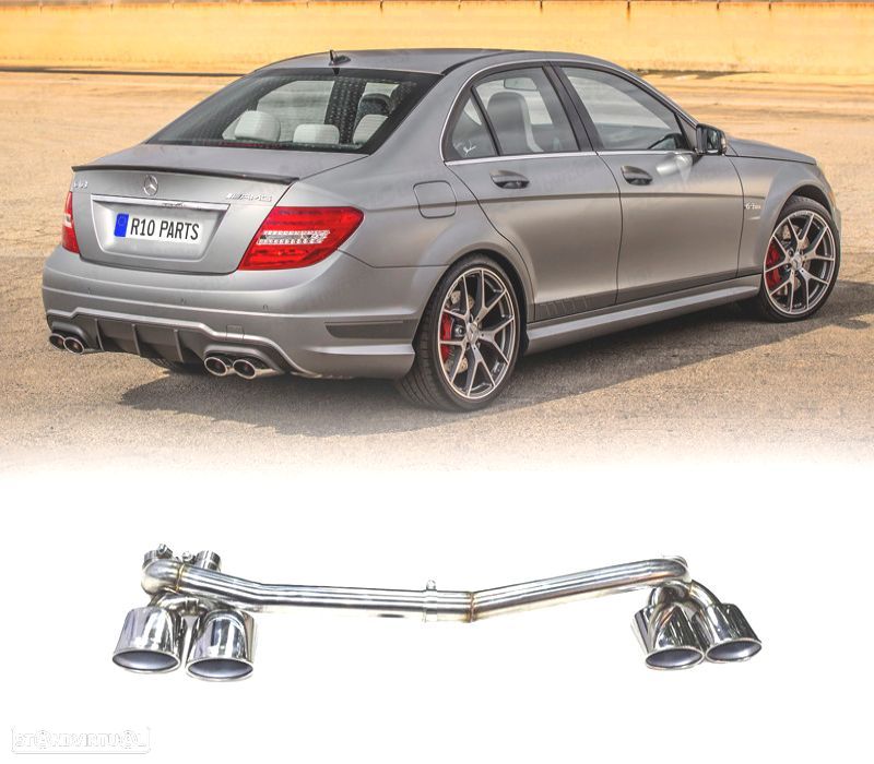 LINHA DE ESCAPE MERCEDES W204 08-14 LOOK AMG C63 - 1