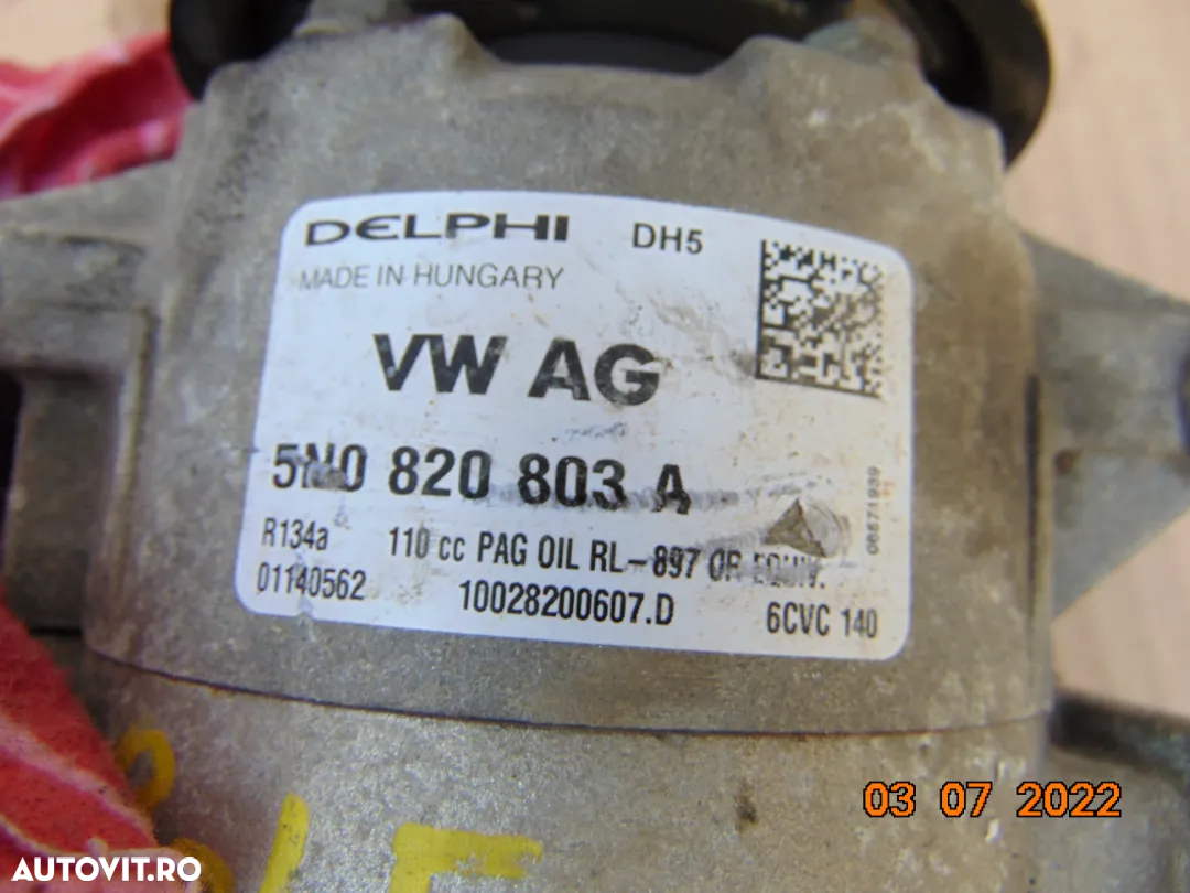 Compresor clima VW Passat B6 Golf plus 1.9 2.0 audi a3 skoda octavia superb golf 6 tiguan passat cc - 3