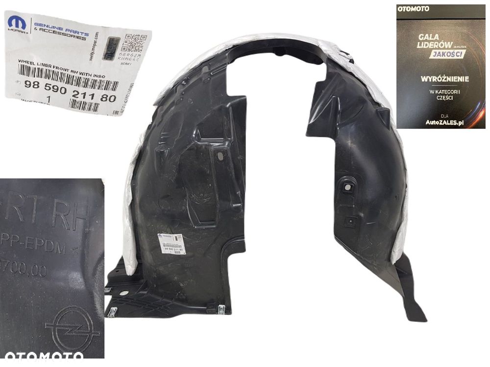 ORYGINALNE FABRYCZNIE NOWE NADKOLE OPEL CORSA F 19-24 PRZEDNIE PRAWE PRZÓD PRAWA 9859021180 - 1