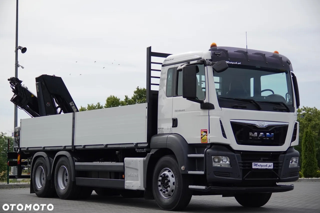 MAN TGS 26.320 / 6X4 / SKRZYNIOWY 6.5 M + HDS HIAB 188 BS-3 / MAX UDŹWIG: 4 900 KG / STEROWANIE RADIOWE / ROTATOR / EURO 6 - 9