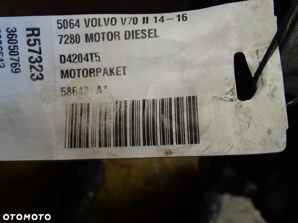 SILNIK KOMPLETNY VOLVO V40,V60,XC60,V70 D4204T5 2.0D 160TYŚ KM - 6