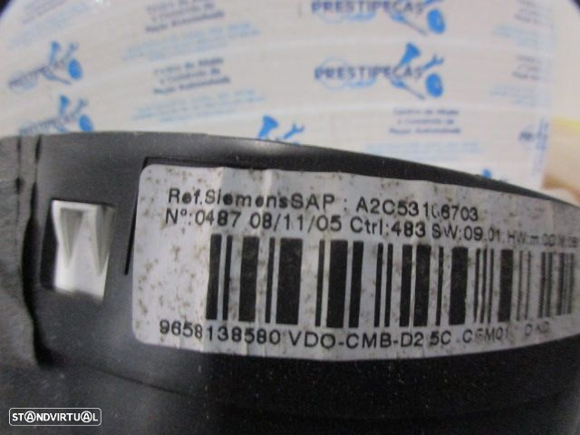 Quadrante 9658138580 PEUGEOT 407 2005 2.0HDI 136CV 4P CINZA  KM/H DIGITAL Vidro Danificado - 5