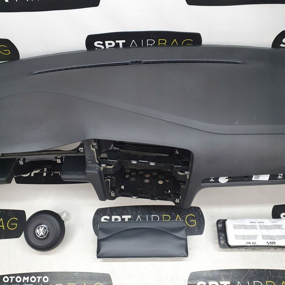 VW GOLF VII 7 GTI/GTD/ R-LINE DESKA ROZDZIELCZA KONSOLA KOKPIT PULPIT PODUSZKI AIRBAG AIR BAG PASY KIT SET - 3