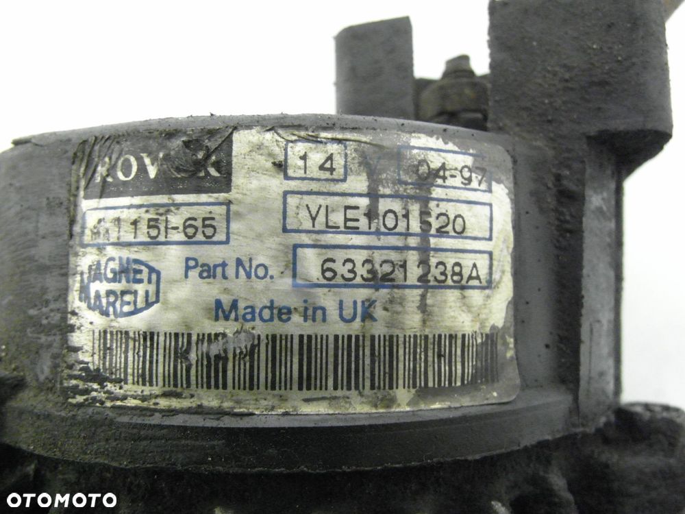 ALTERNATOR ROVER 400 (RT) 1.4 414 Si 63321238A YLE101520 - 3