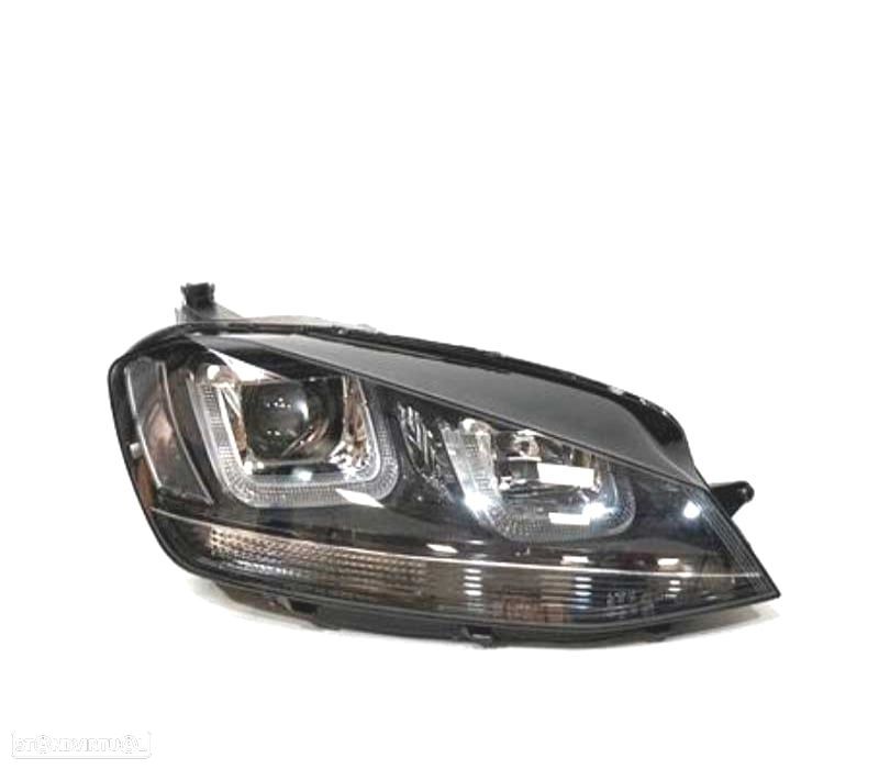 FAROL DIR XÉNON PARA VOLKSWAGEN VW GOLF MK7 12-17 DRL PRETO - 1