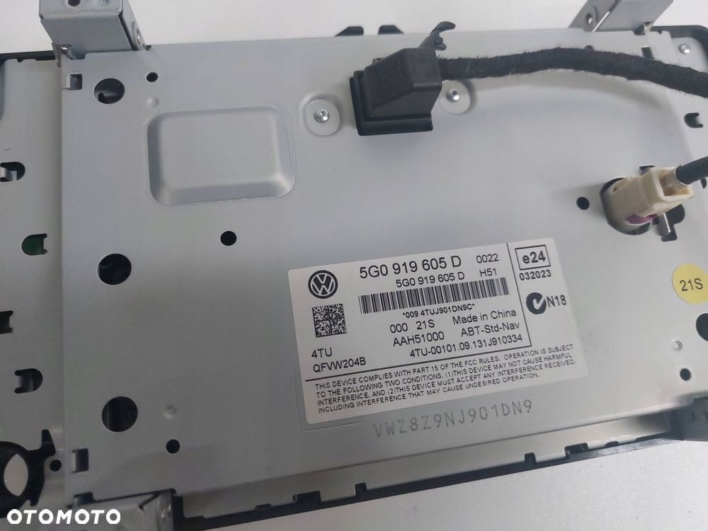 vw golf vii 7 monitor wyświetlacz radio 5g0919605d - 3
