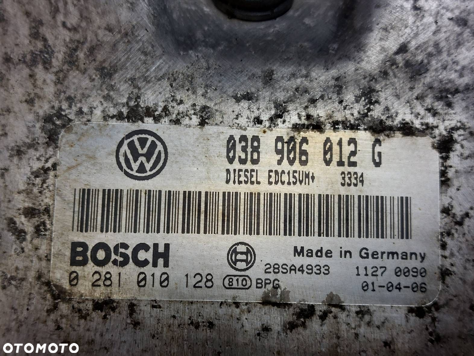 ZESTAW STARTOWY SKODA OCTAVIA I FL 1.9 TDI 038906012G 4B0905851C - 2