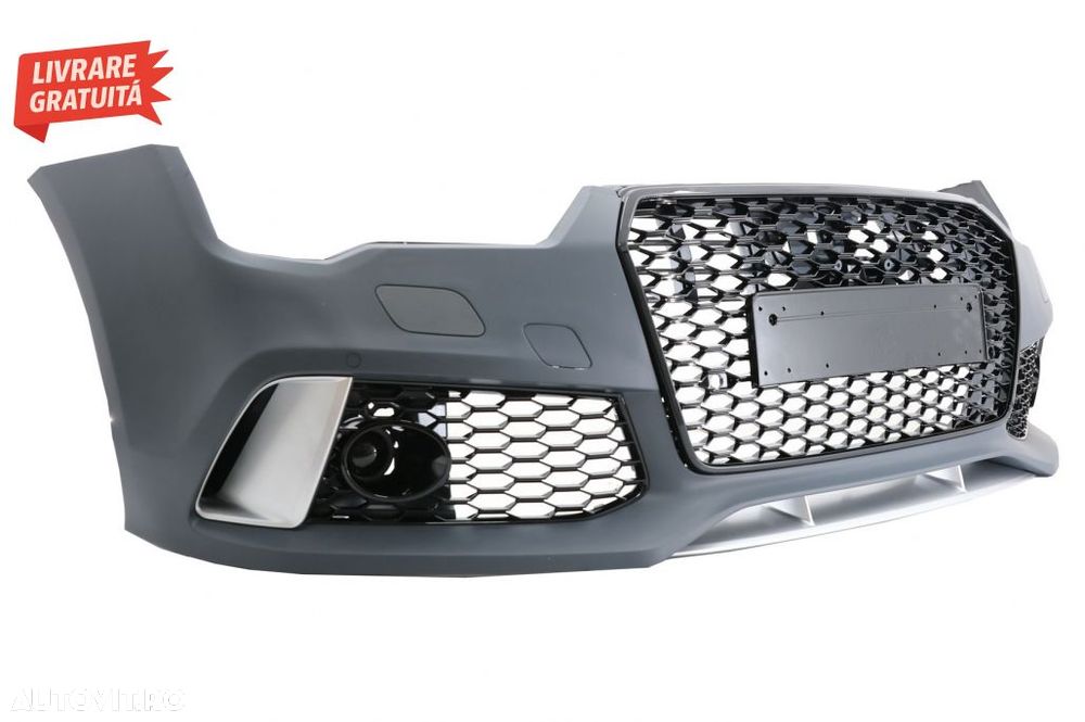 Bara Fata cu Difuzor Spate Negru si Ornamente Evacuare Audi A7 4G Facelift (2015-2- livrare gratuita - 3