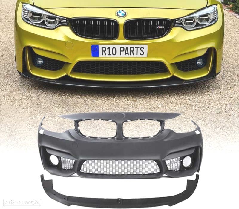 PARA-CHOQUES FRONTAL BMW F32 F33 F36 LOOK M4 SRA NEVOEIRO + SPOILER LIP - 1