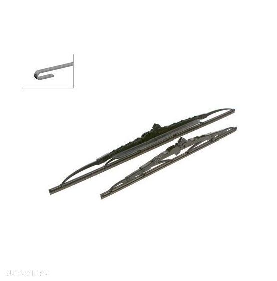 Set stergatoare parbriz Bosch Dacia Dokker, Lodgy Alfa Romeo 147 Chevrolet Aveo Daewoo Kalos Ford Fiesta Fusion Hyundai Accent I10 Matrix KIA Picanto RIO Nissan Almera NV200 Opel Agila Subaru Impreza - 1