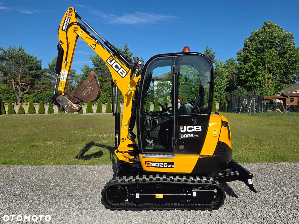 JCB JCB 8026 CTS mini Koparka 1901 MTG sprowadzona 3 łyżki szybkozłącze hydrauliczne piękny stan GOODBER 8025 30 - 15