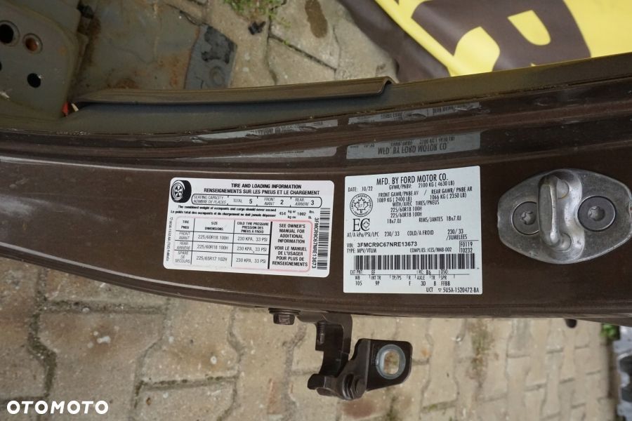 FORD BRONCO SPORT - 2022 - Ćwiartka Lewa Przód Przednia Słupek Próg USA - 4