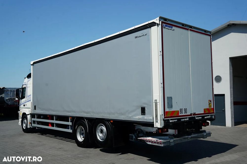 Volvo FM 370 / SOLO / CORTINĂ - 9,1 M / 6X2 / DHOLLANDIA LIFT - 2.000 KG / PODEA REZISTENTĂ / AER CONDIȚIONAT PARCARE / I-SHIFT / EURO 6 - 4