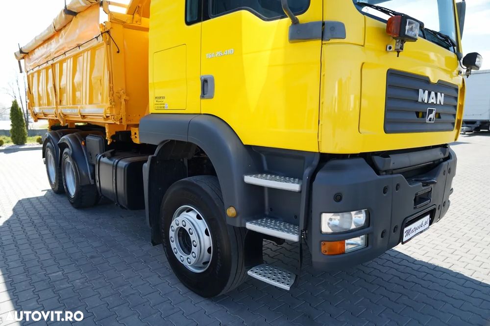 MAN TGA 26.410 / 6x4 / BASCULATOR 3 LATURĂ / MEILLER KIPER / MANUAL / - 15