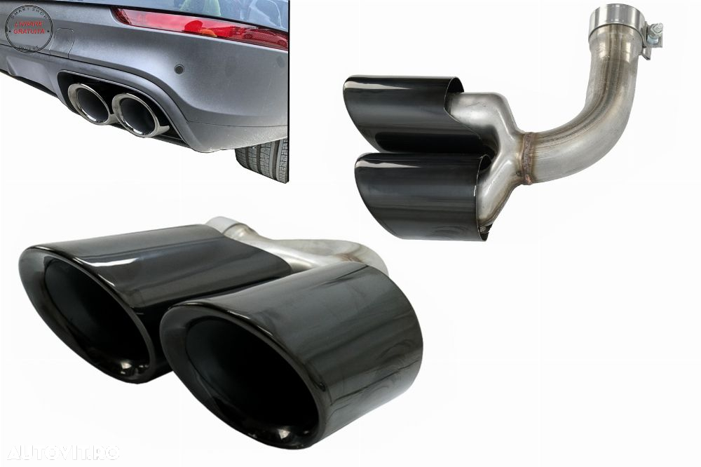Ornamente Evacuare Porsche Cayenne 9Y0 SUV 3.0 (2018-up) Negru- livrare gratuita - 12
