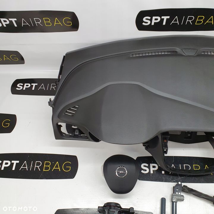 OPEL KARL DESKA ROZDZIELCZA KONSOLA KOKPIT PULPIT PODUSZKI AIRBAG AIR BAG PASY KIT SET - 2