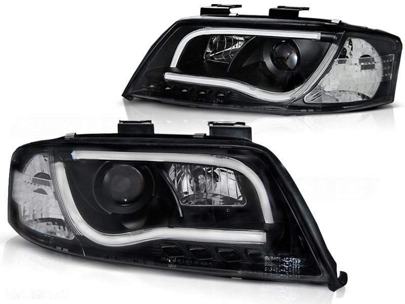 Lampy Reflektory Audi A6 C5 01-04 Led Tube Black - 1